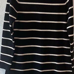 Zara Black and White Striped Dress